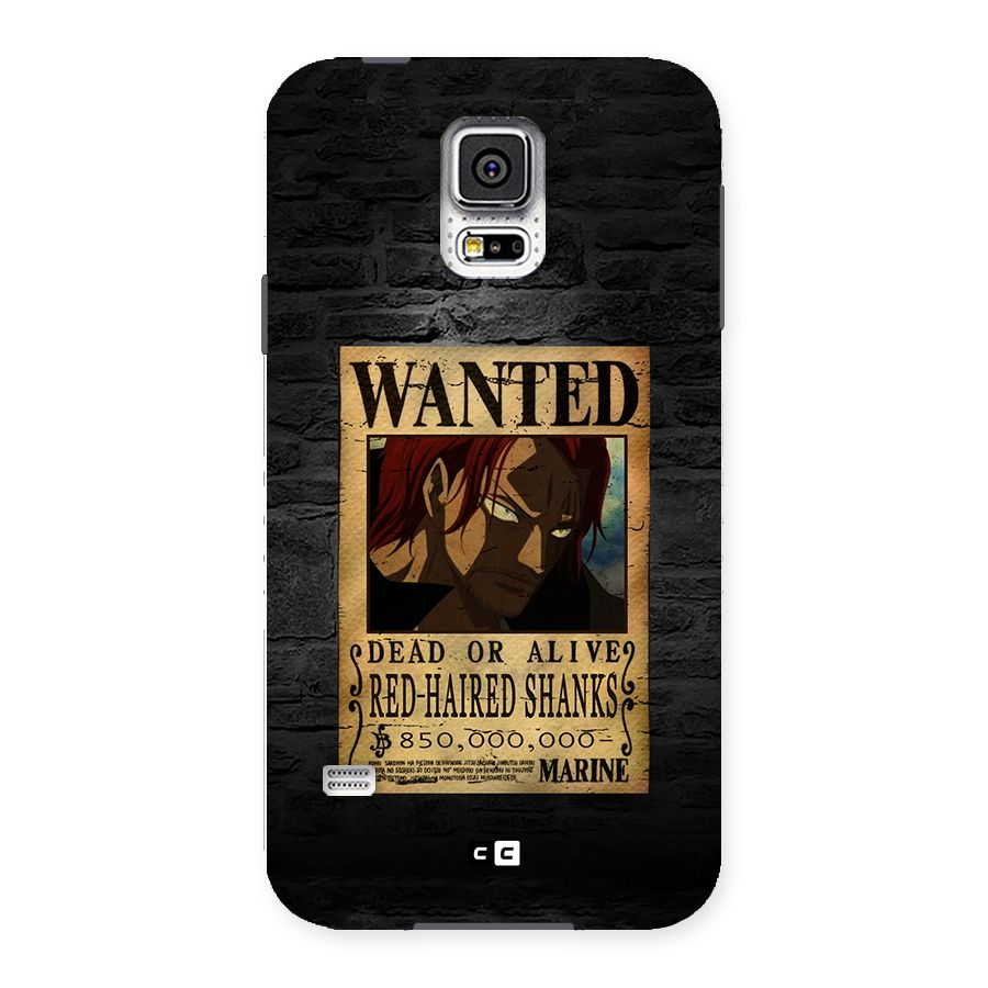 Shanks Wanted Back Case for Galaxy S5