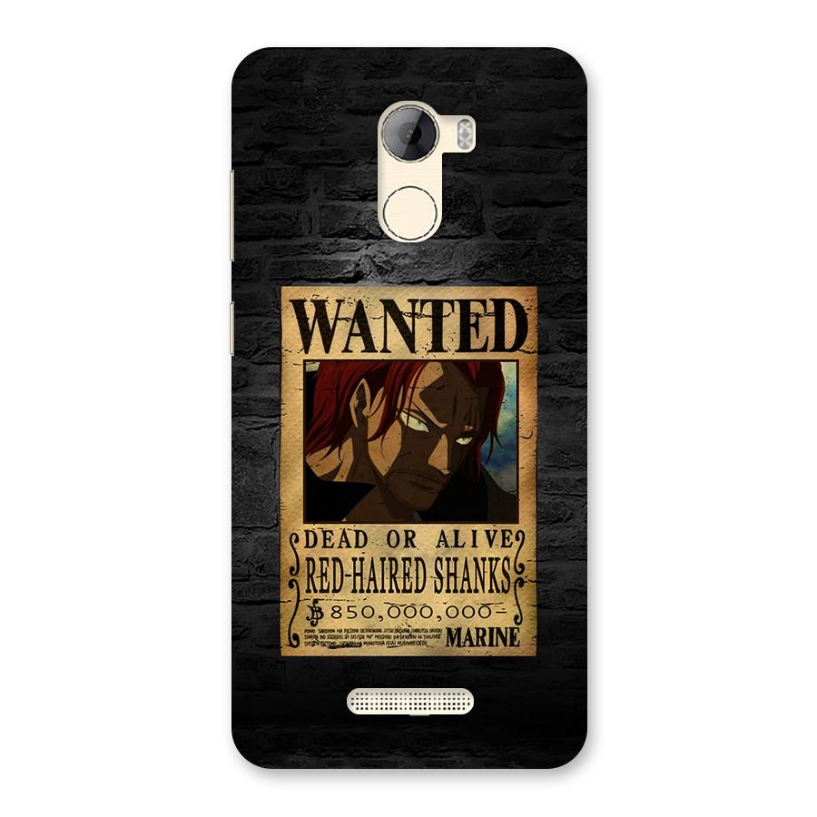 Shanks Wanted Back Case for Gionee A1 LIte