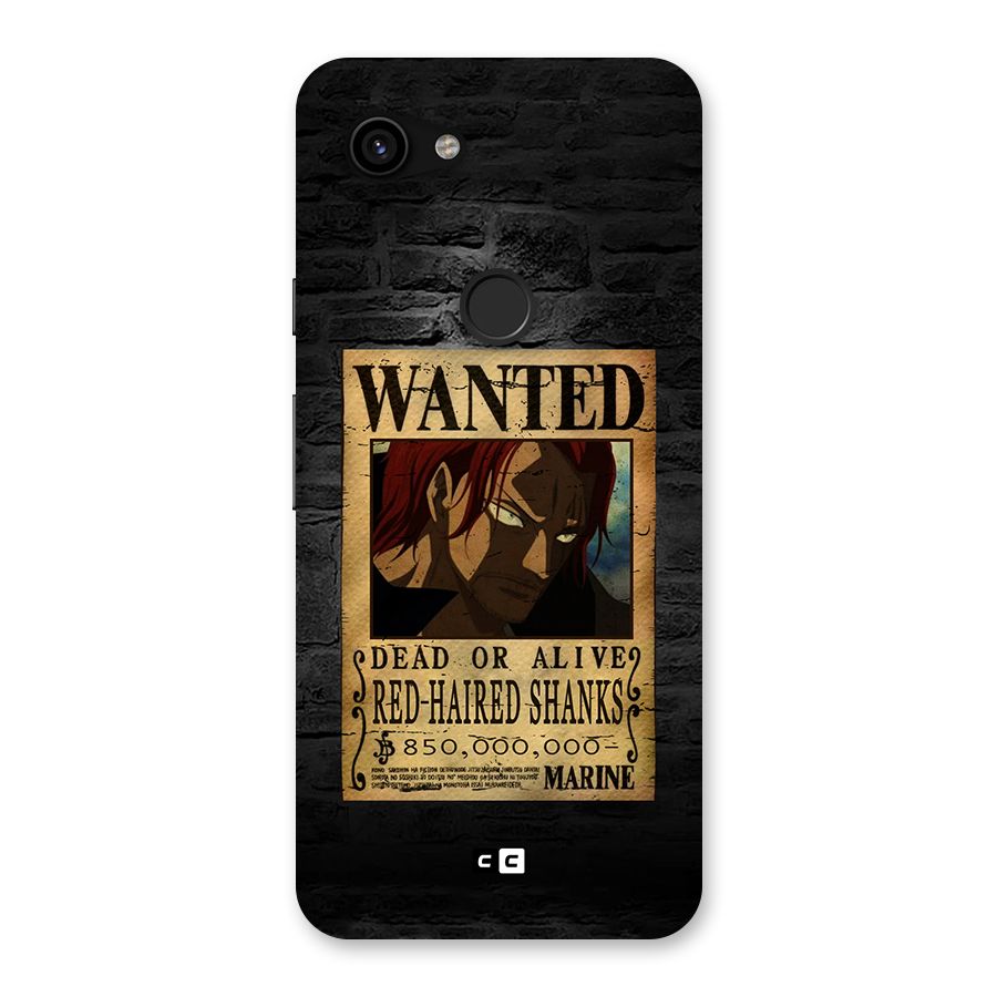 Shanks Wanted Back Case for Google Pixel 3a