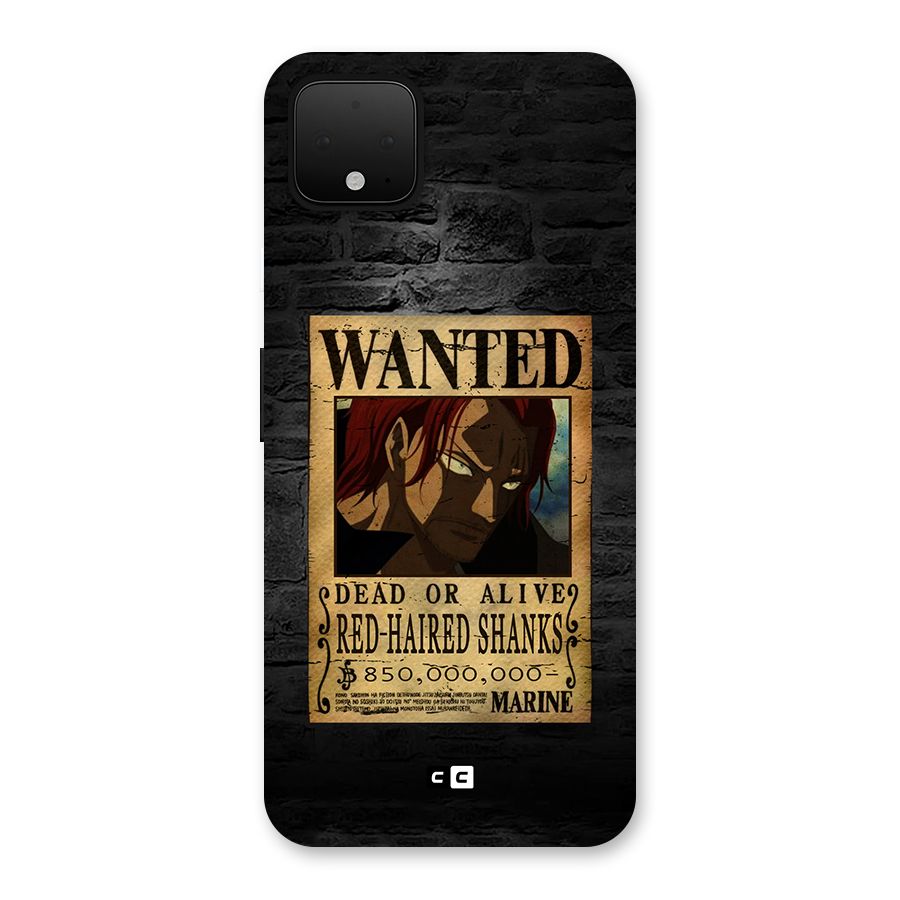 Shanks Wanted Back Case for Google Pixel 4 XL
