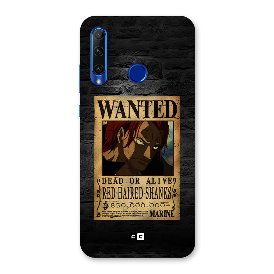 Shanks Wanted Back Case for Honor 20i