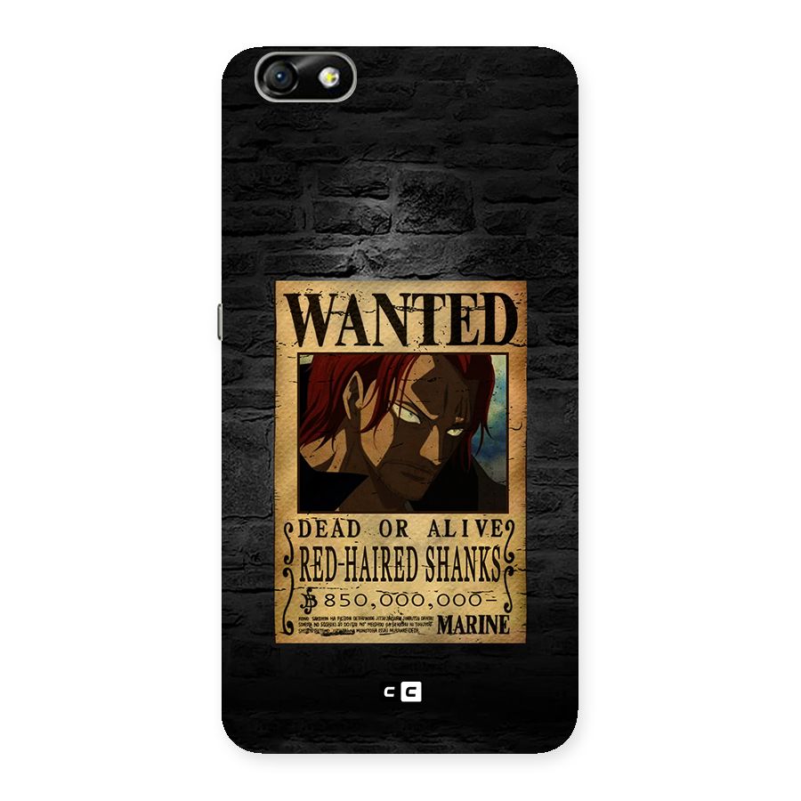 Shanks Wanted Back Case for Honor 4X