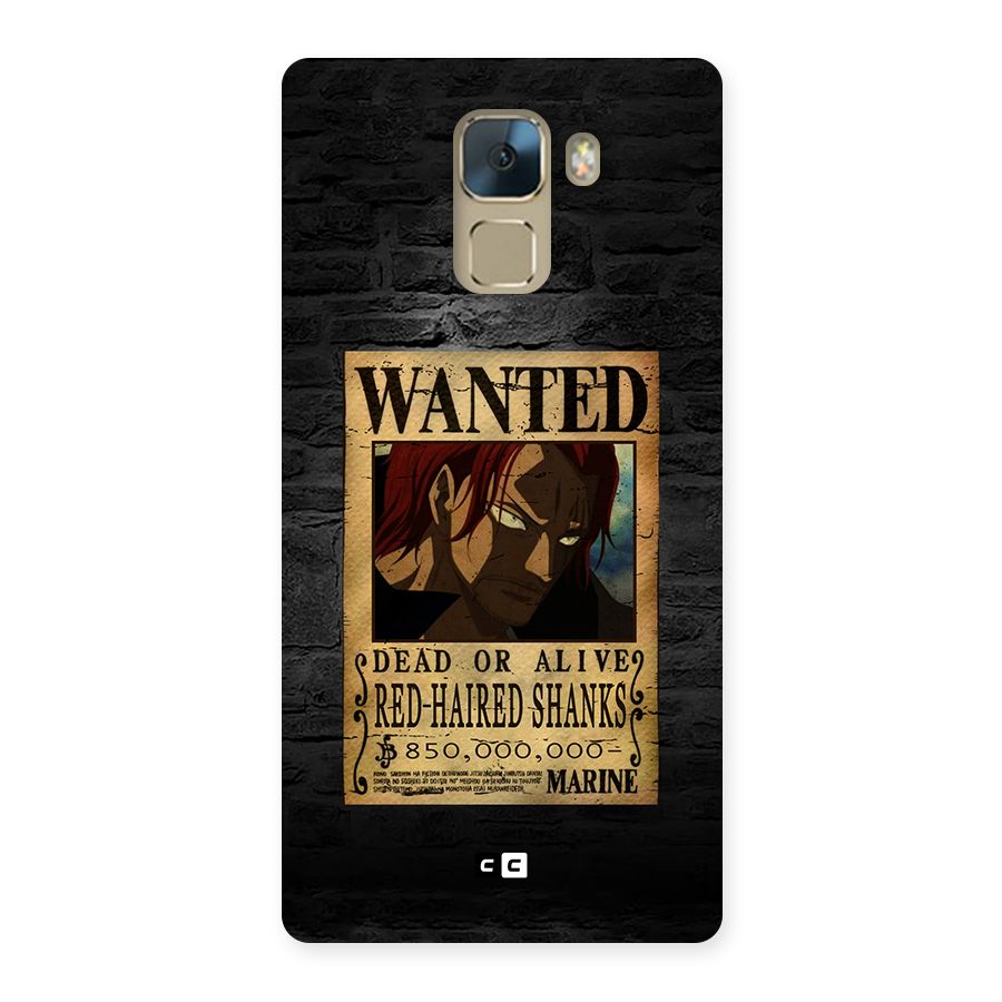 Shanks Wanted Back Case for Honor 7