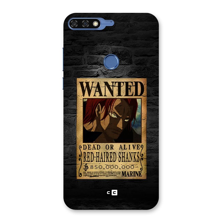 Shanks Wanted Back Case for Honor 7C