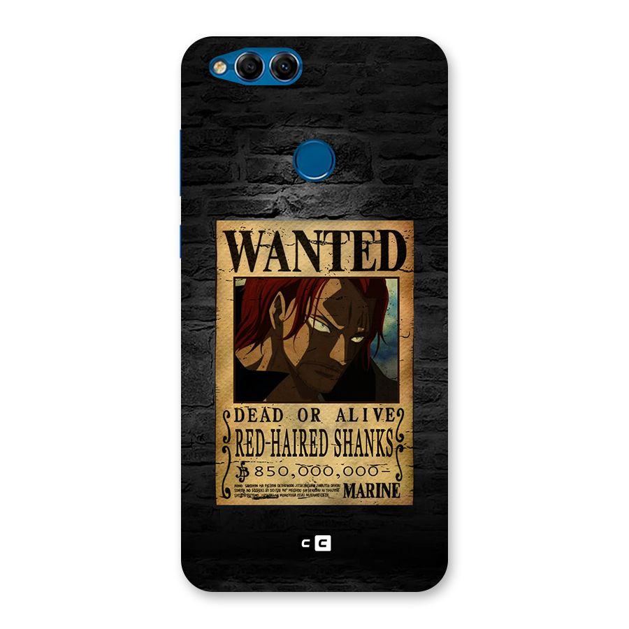 Shanks Wanted Back Case for Honor 7X