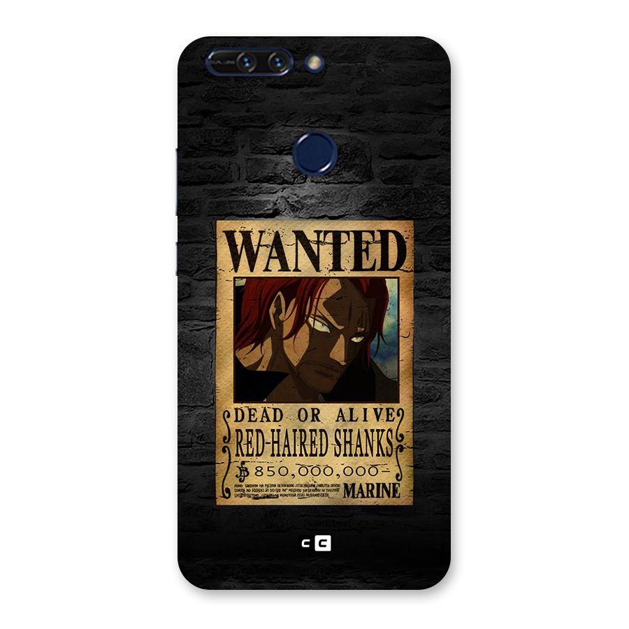 Shanks Wanted Back Case for Honor 8 Pro