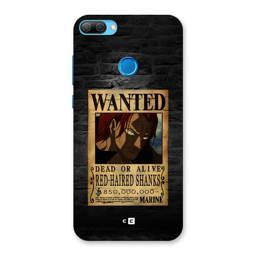 Shanks Wanted Back Case for Honor 9N