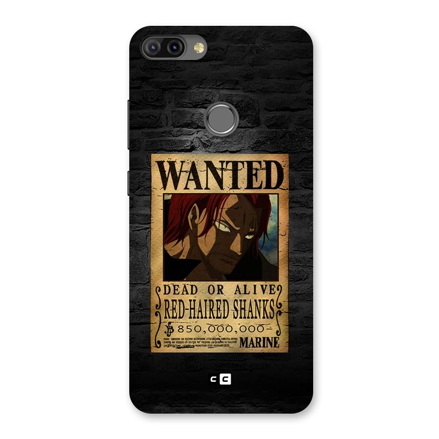 Shanks Wanted Back Case for Infinix Hot 6 Pro