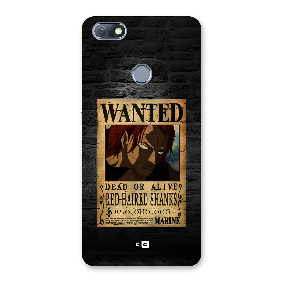 Shanks Wanted Back Case for Infinix Note 5