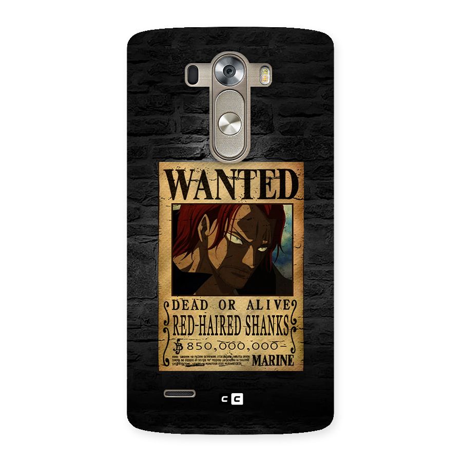 Shanks Wanted Back Case for LG G3