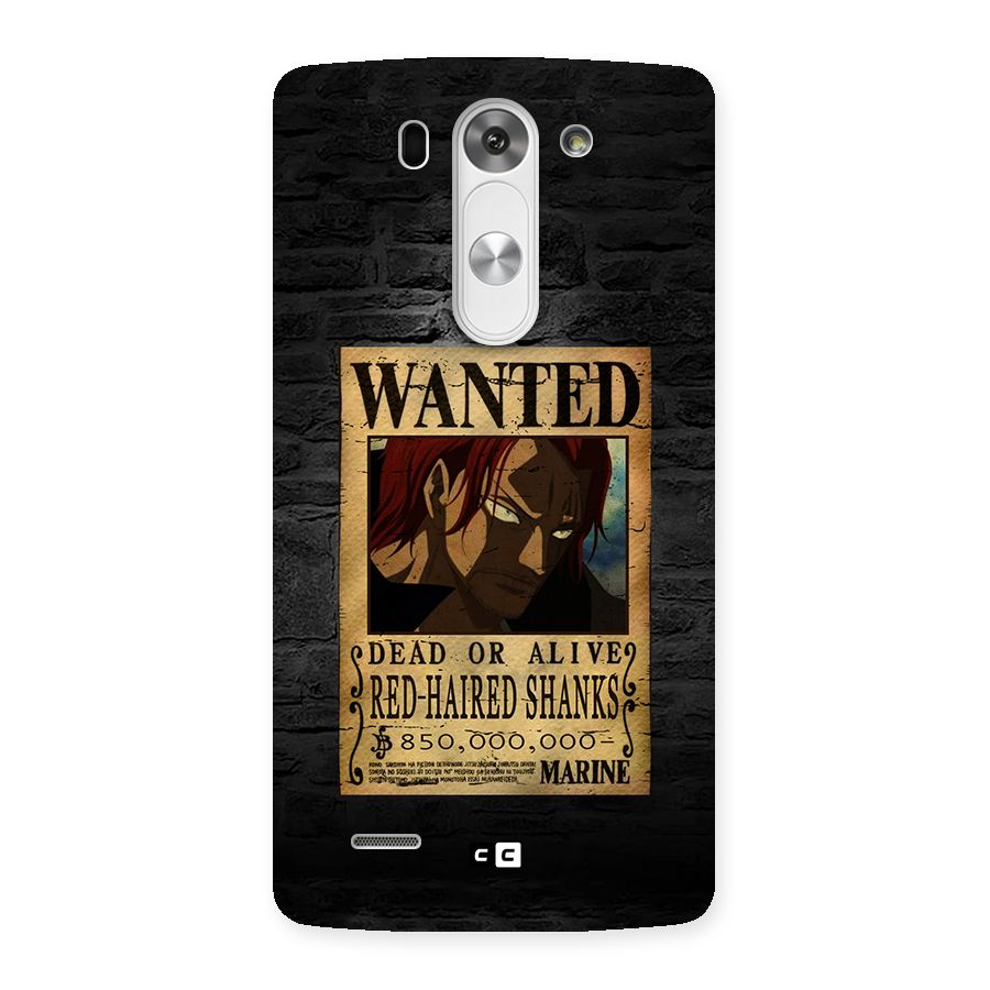 Shanks Wanted Back Case for LG G3 Mini