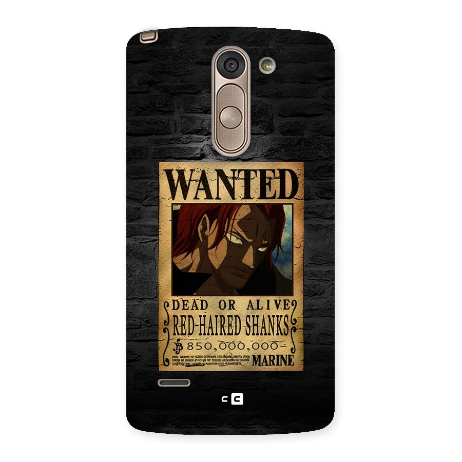 Shanks Wanted Back Case for LG G3 Stylus