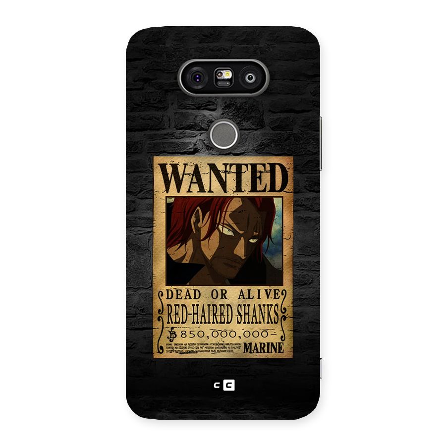 Shanks Wanted Back Case for LG G5