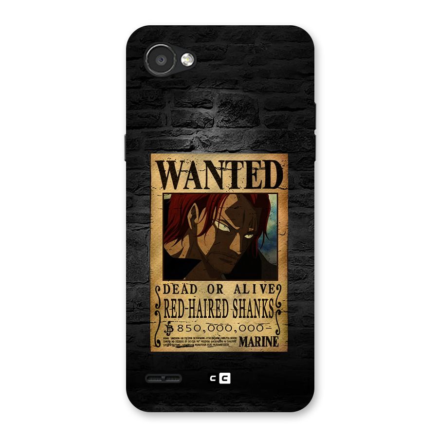 Shanks Wanted Back Case for LG Q6