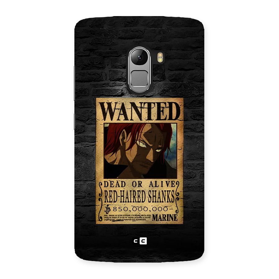 Shanks Wanted Back Case for Lenovo K4 Note