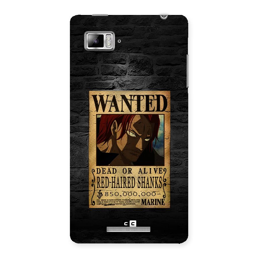 Shanks Wanted Back Case for Lenovo Vibe Z K910