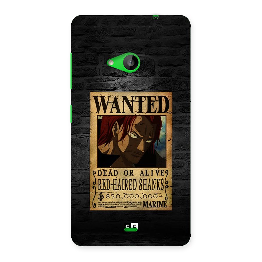 Shanks Wanted Back Case for Lumia 535