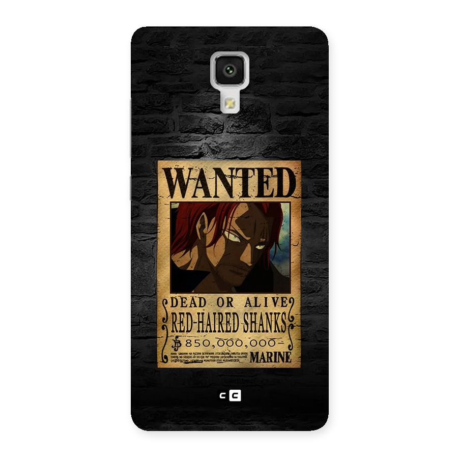 Shanks Wanted Back Case for Mi4
