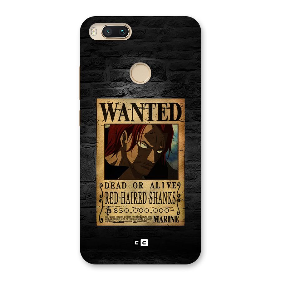 Shanks Wanted Back Case for Mi A1