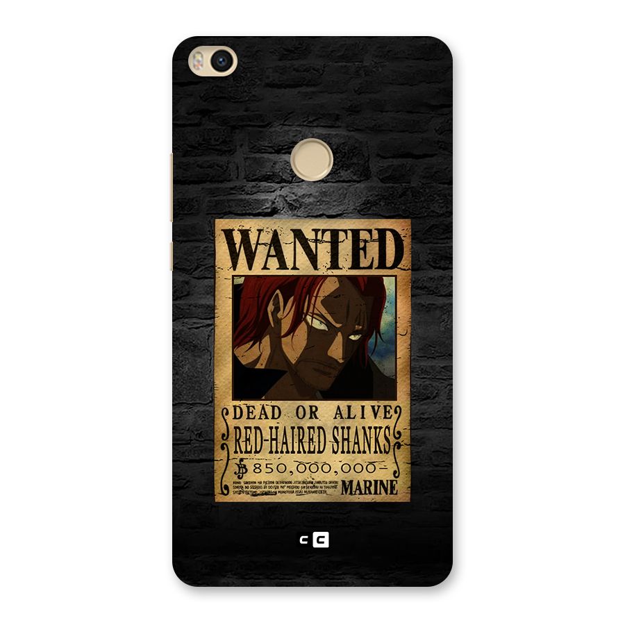 Shanks Wanted Back Case for Mi Max 2