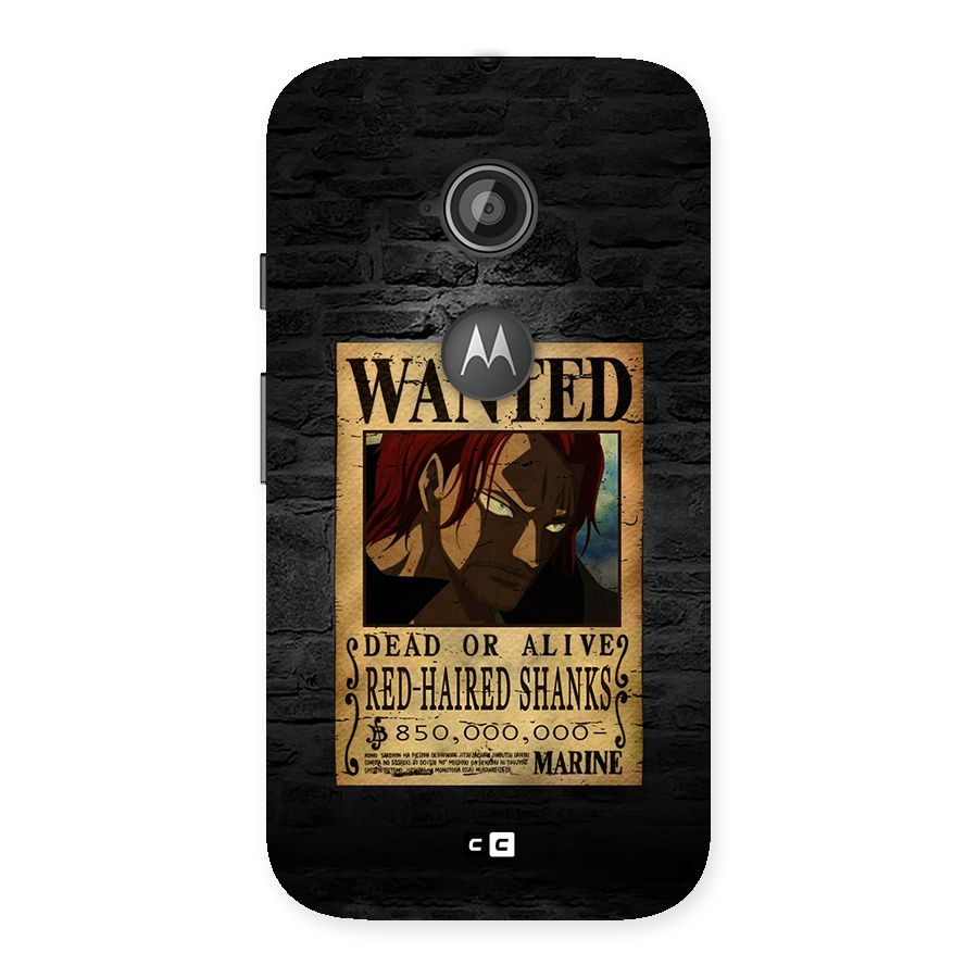 Shanks Wanted Back Case for Moto E 2nd Gen