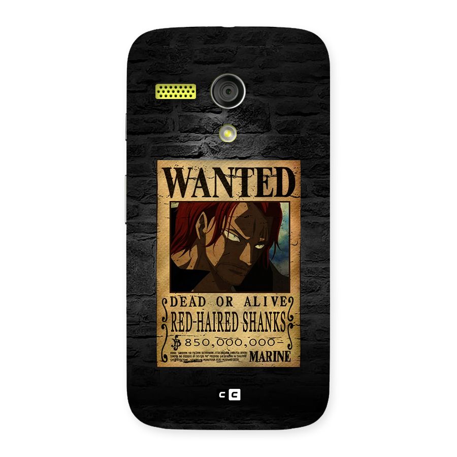 Shanks Wanted Back Case for Moto G