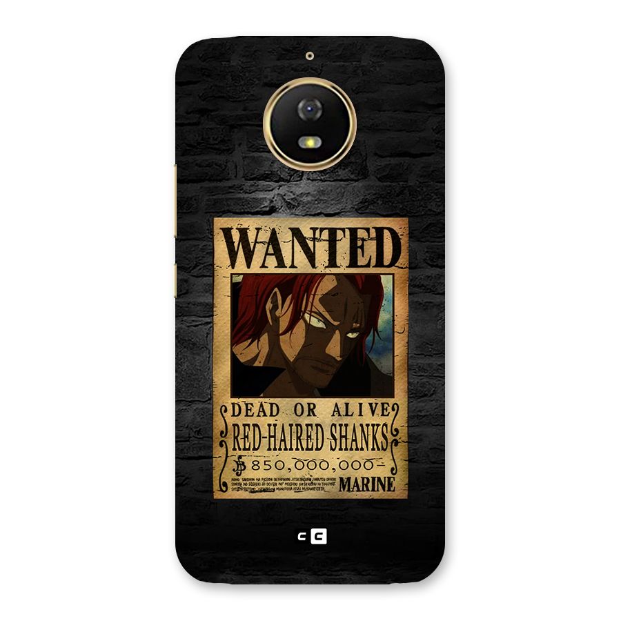 Shanks Wanted Back Case for Moto G5s