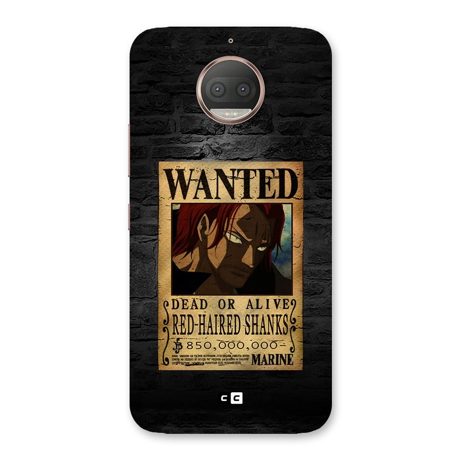 Shanks Wanted Back Case for Moto G5s Plus