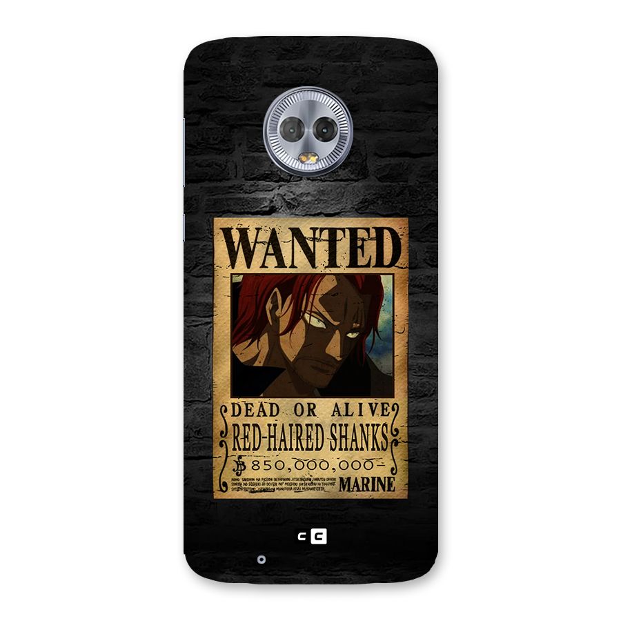 Shanks Wanted Back Case for Moto G6