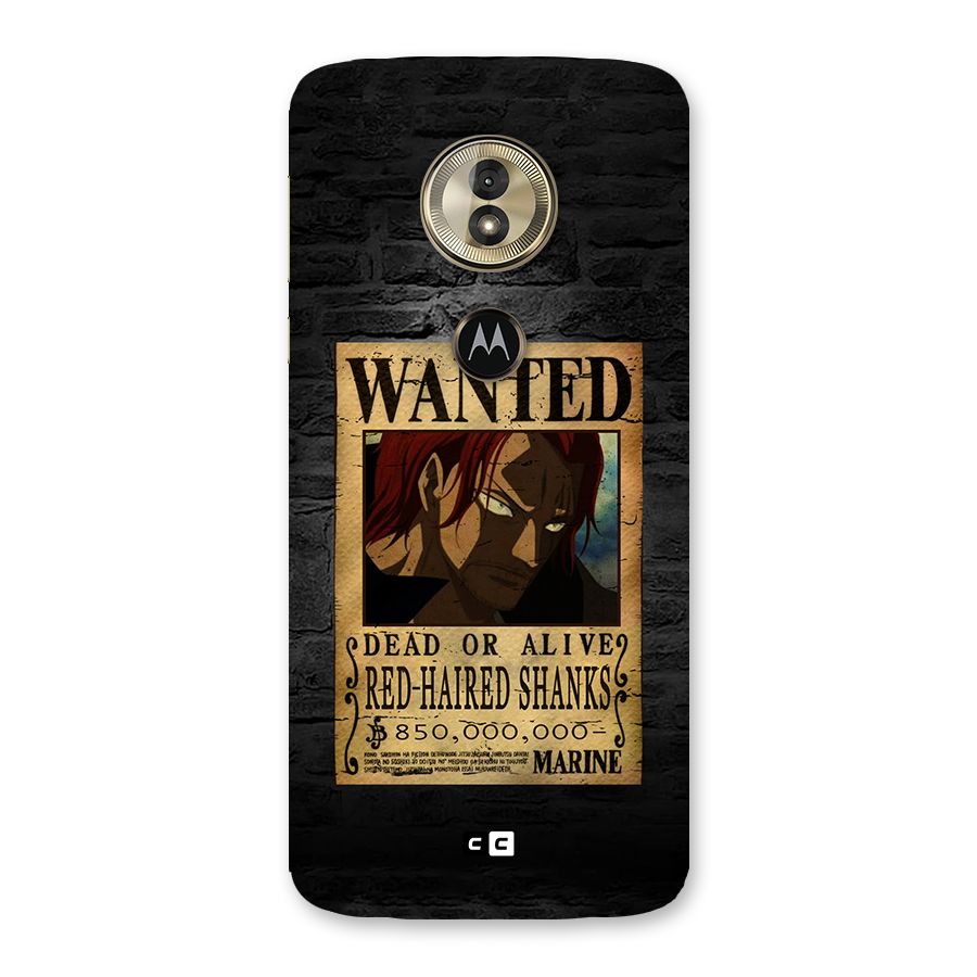 Shanks Wanted Back Case for Moto G6 Play