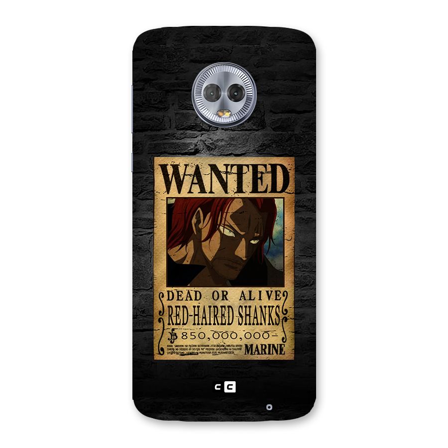 Shanks Wanted Back Case for Moto G6 Plus