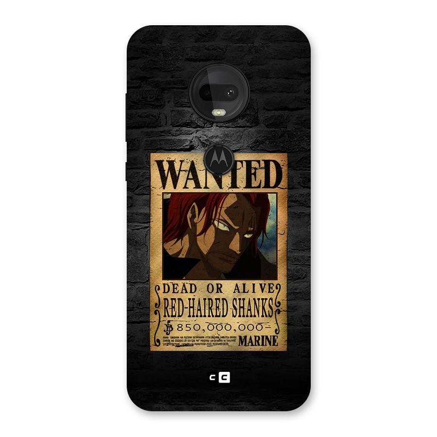 Shanks Wanted Back Case for Moto G7