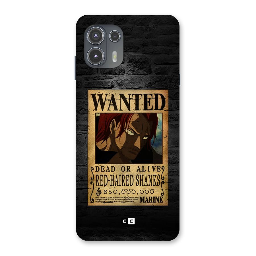 Shanks Wanted Back Case for Motorola Edge 20 Fusion