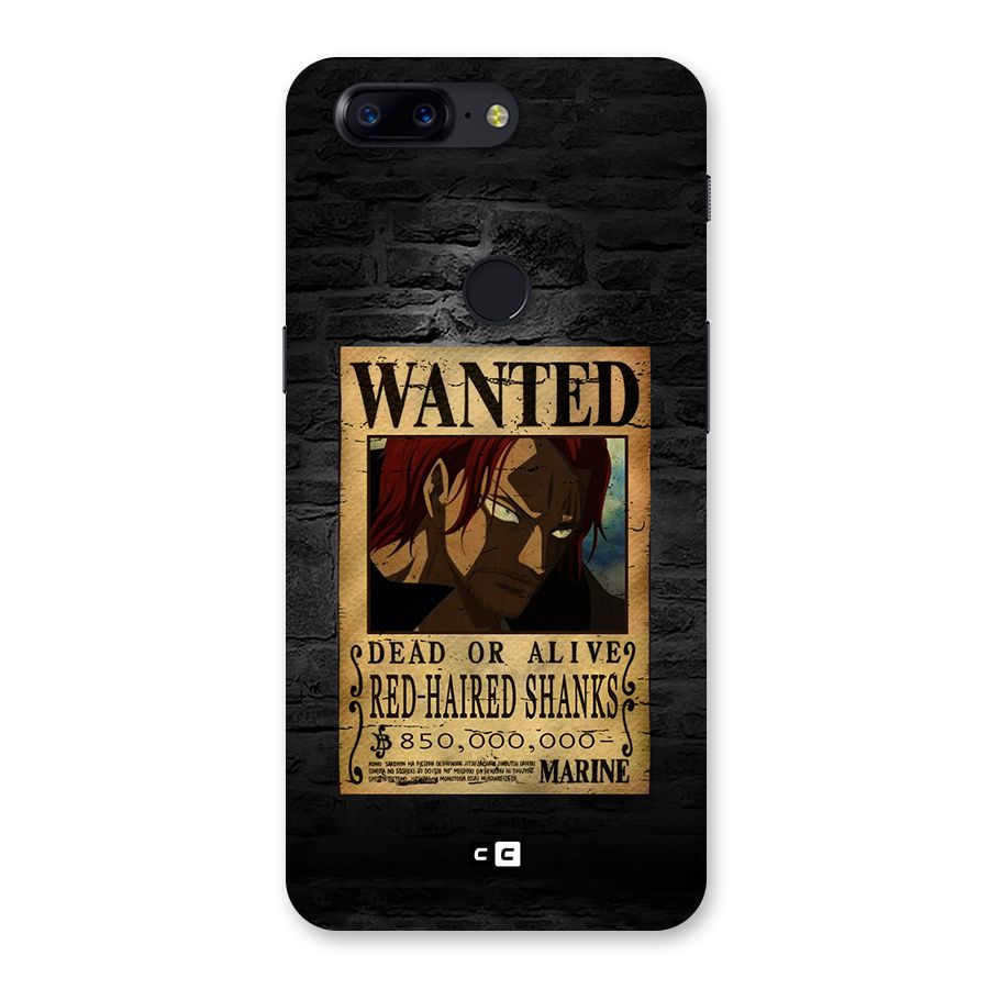 Shanks Wanted Back Case for OnePlus 5T