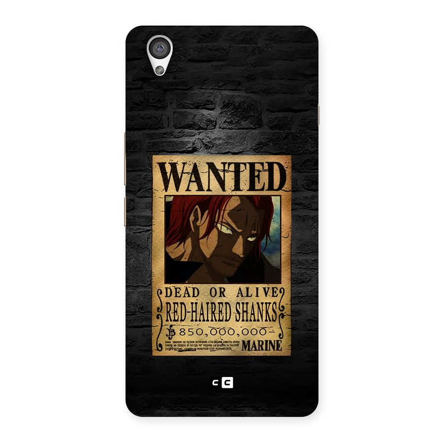 Shanks Wanted Back Case for OnePlus X