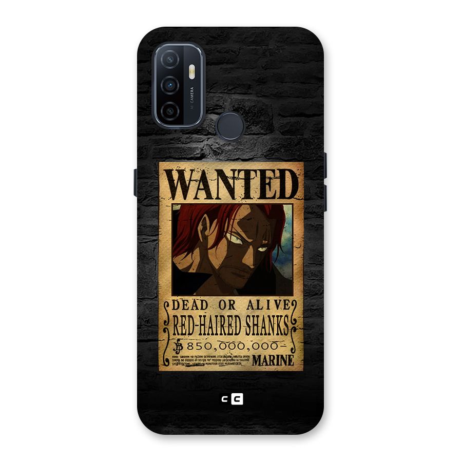 Shanks Wanted Back Case for Oppo A32