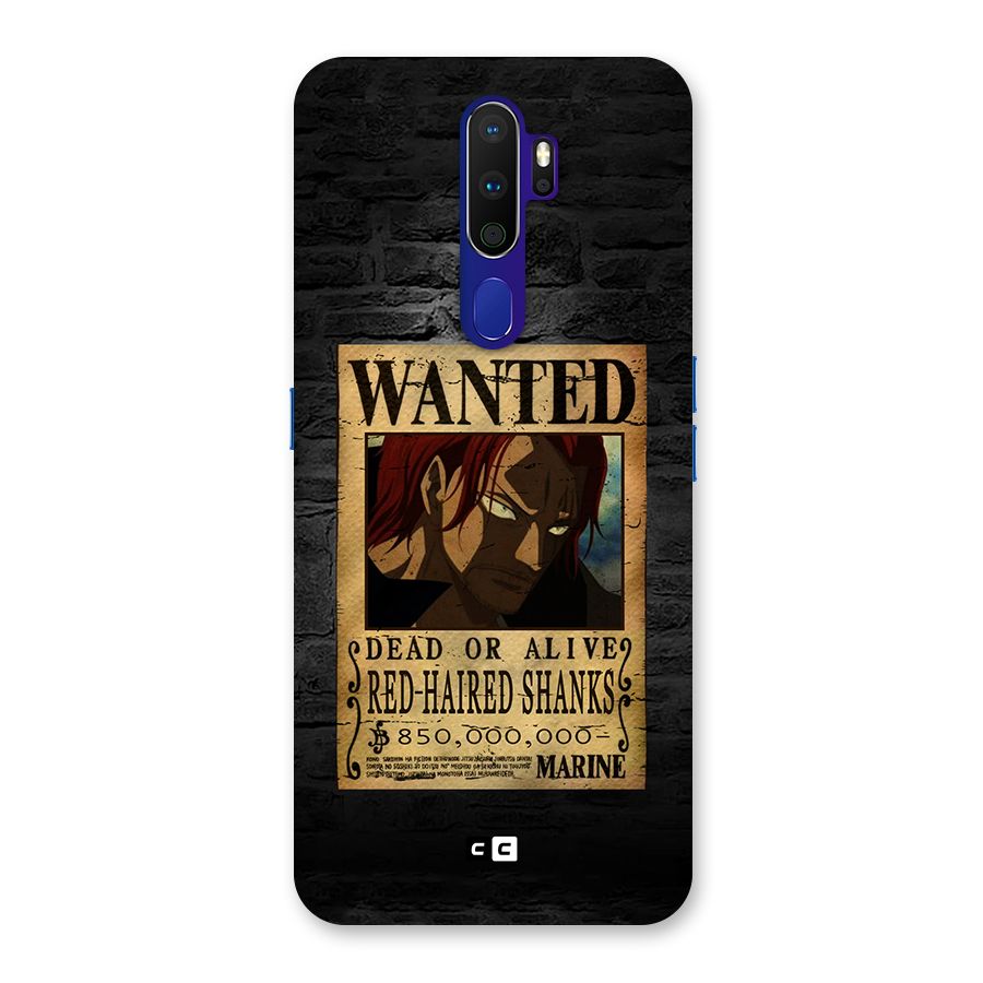 Shanks Wanted Back Case for Oppo A9 (2020)