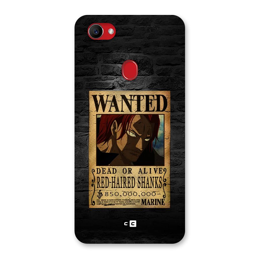 Shanks Wanted Back Case for Oppo F7