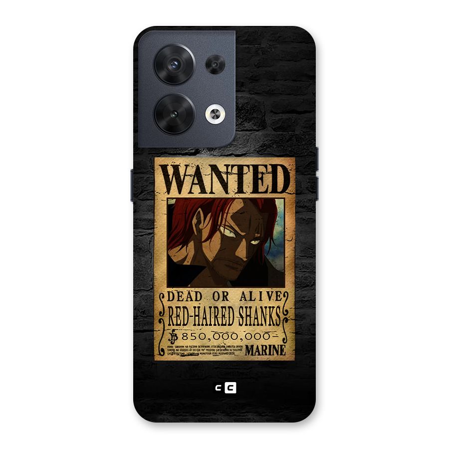 Shanks Wanted Back Case for Oppo Reno8 5G