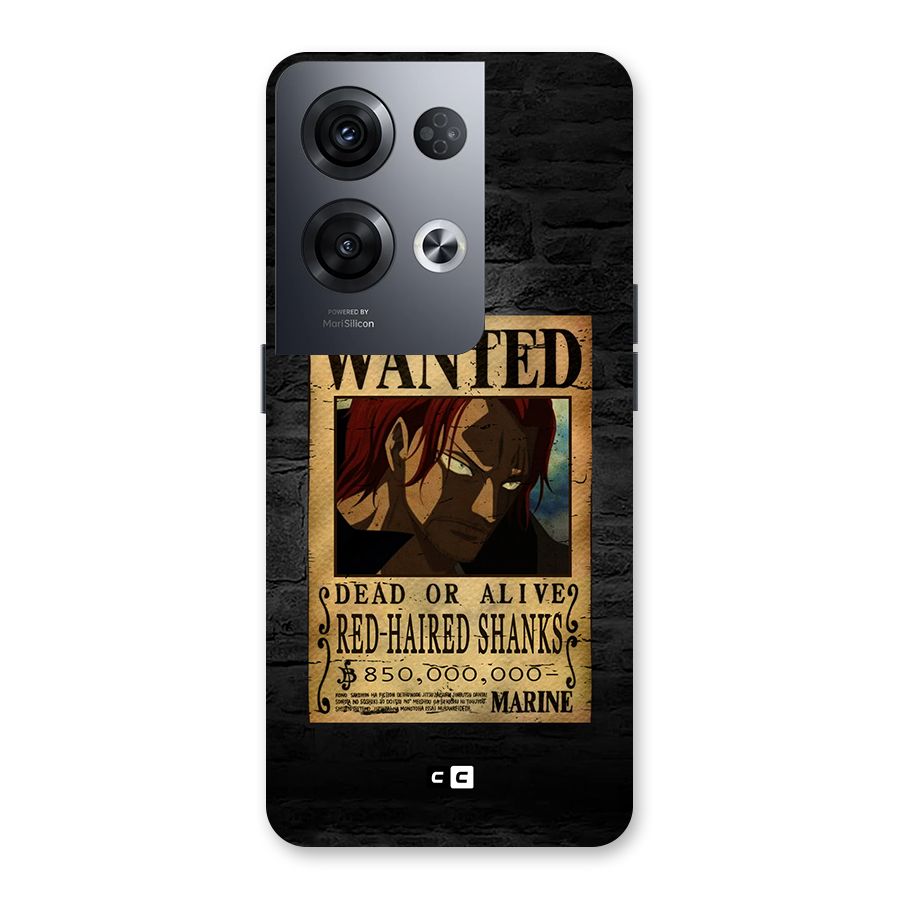 Shanks Wanted Back Case for Oppo Reno8 Pro 5G