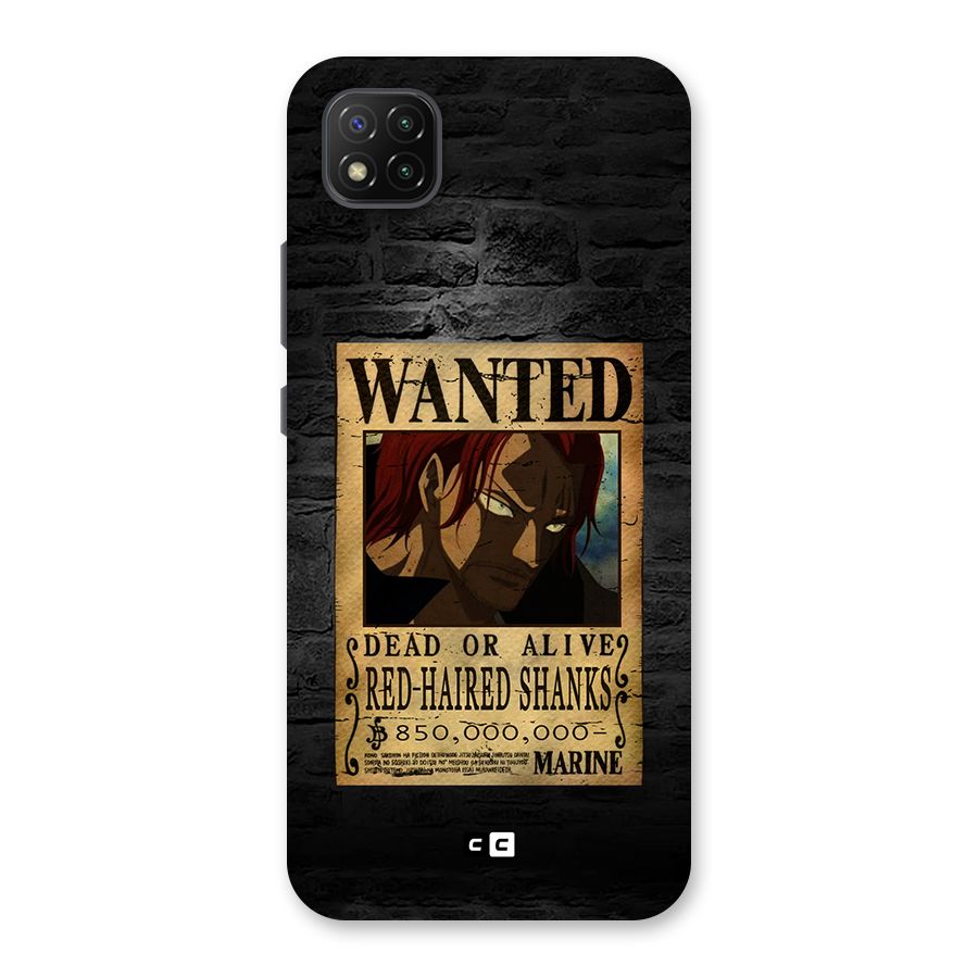 Shanks Wanted Back Case for Poco C3