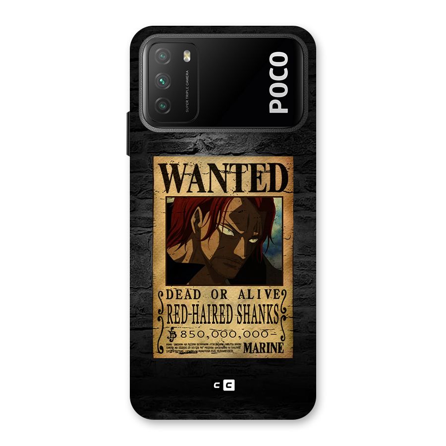Shanks Wanted Back Case for Poco M3