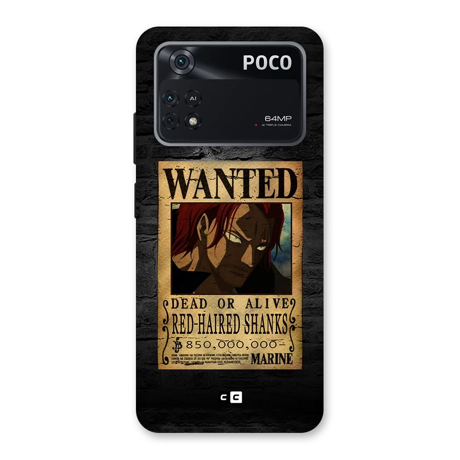 Shanks Wanted Back Case for Poco M4 Pro 4G