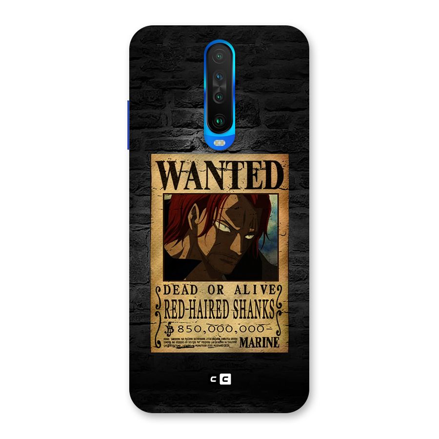 Shanks Wanted Back Case for Poco X2