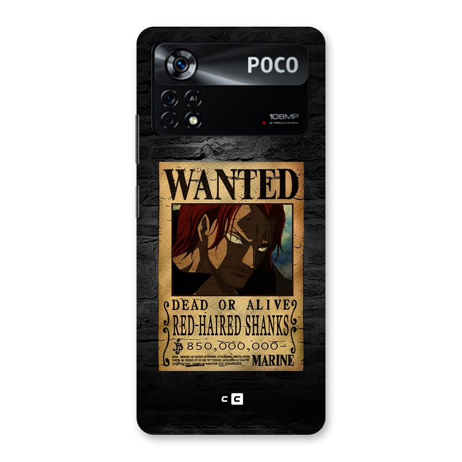 Shanks Wanted Back Case for Poco X4 Pro 5G