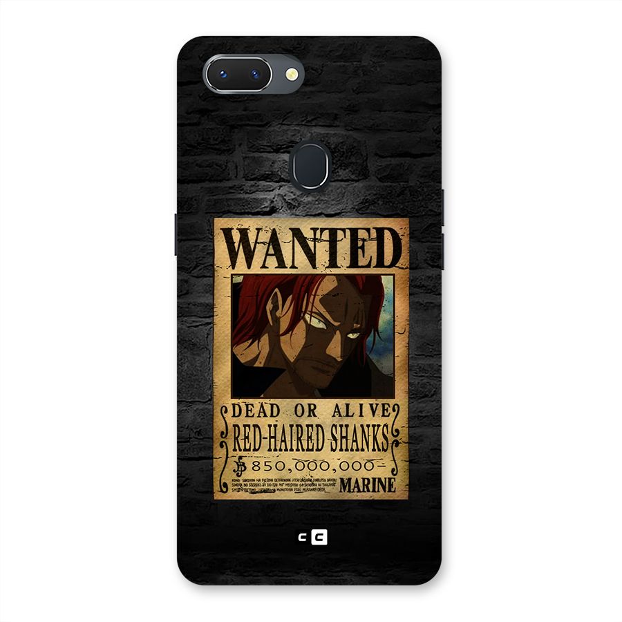 Shanks Wanted Back Case for Realme 2