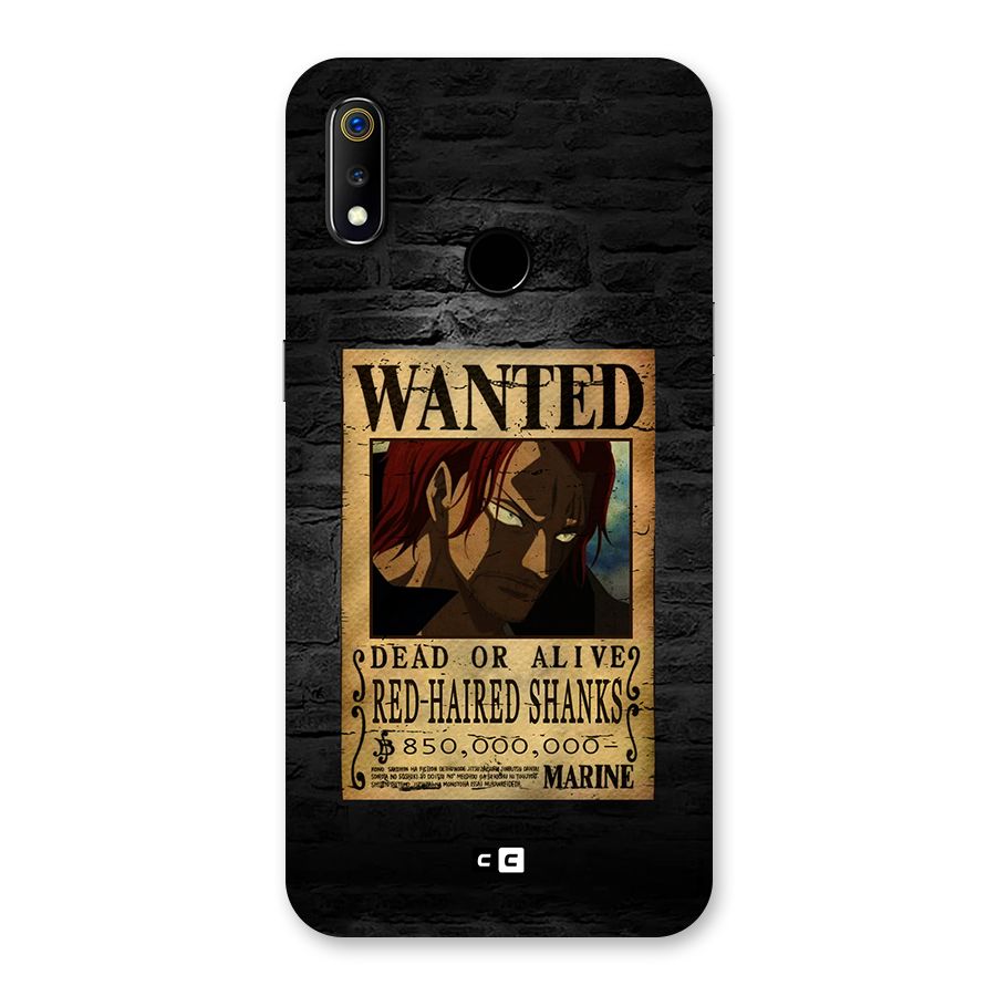 Shanks Wanted Back Case for Realme 3