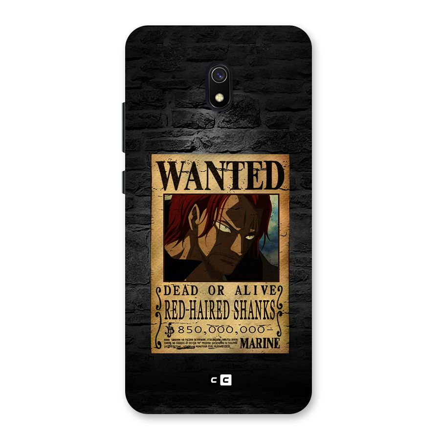 Shanks Wanted Back Case for Redmi 8A