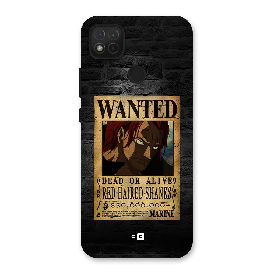 Shanks Wanted Back Case for Redmi 9 Activ