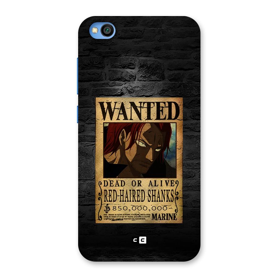 Shanks Wanted Back Case for Redmi Go